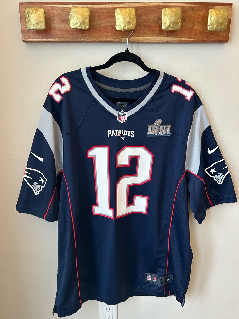 NFL Patriots Tom Brady #12 Super Bowl LIII Nike On Field Jersey XL - Picture 3 of 13
